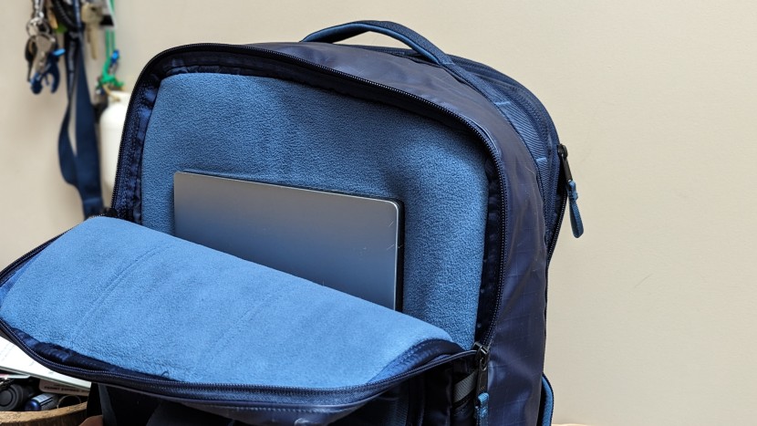 the north face base camp voyager - the soft laptop pouch on the voyager spans the entire back of your...
