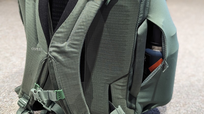 travel backpack - a large stretch pocket on the side is great for water bottles, or a...