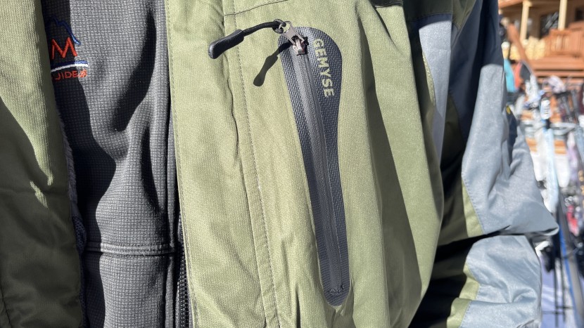 gemyse men&#039;s mountain fleece lining - a waterproof chest pocket zipper is among the features that help...