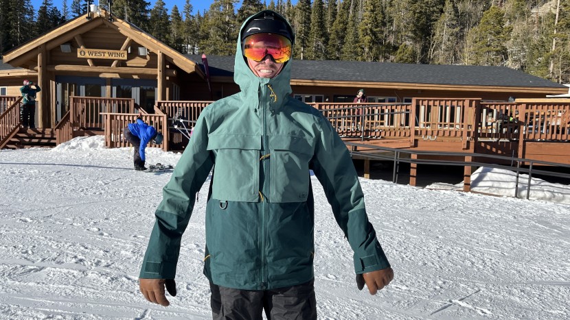 rei co-op first chair gtx - this jacket fits loose, but we didn&#039;t feel it was too baggy.