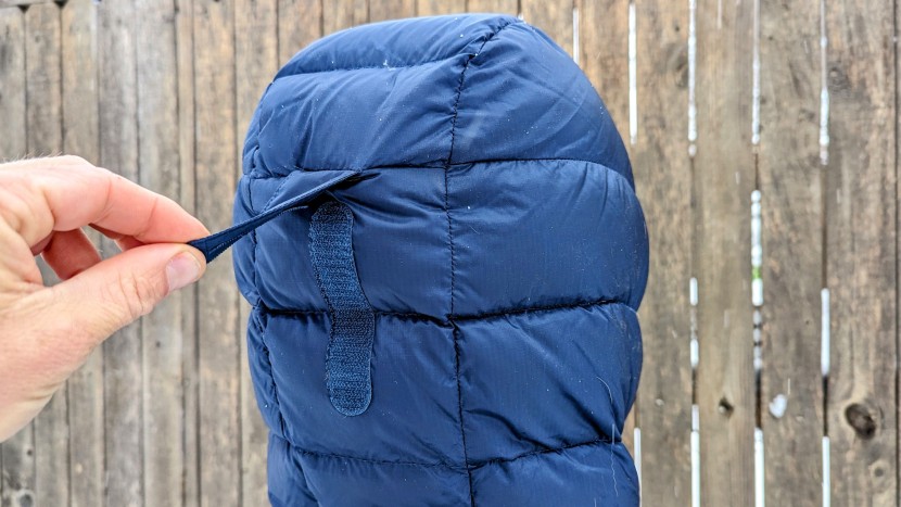 rab electron pro - the hood has a toggle to tighten or loosen around the opening and a...