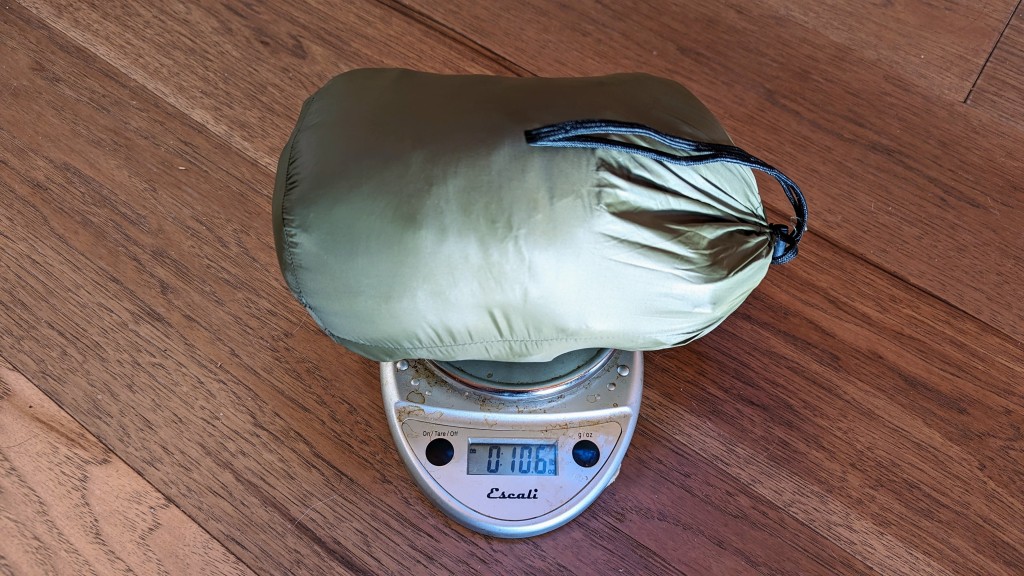 wantdo packable down hoody - the wantdo hoody weighs 10.6 ounces in men's size small.