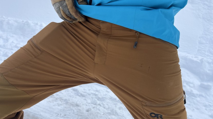 we can lung, stretch, and skin in the outdoor research trailbreaker...