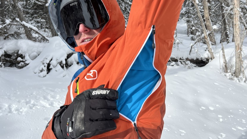 ortovox 3l ortler - the large pit zips use waterproof zippers to ensure those tiny...