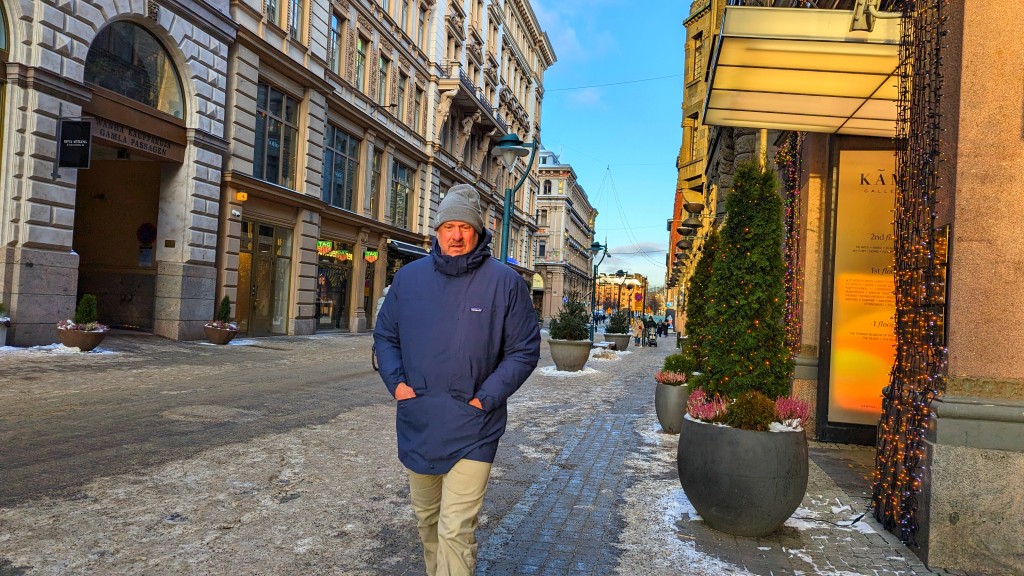 winter jacket men - embracing frigid temps as we roam the streets of helsinki, finland...
