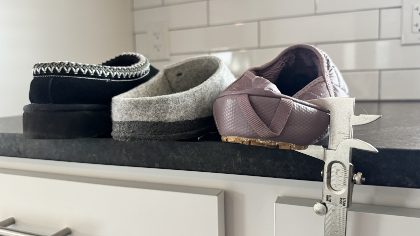 slippers womens - heel thickness contributes to stand-alone warmth, so we measured the...