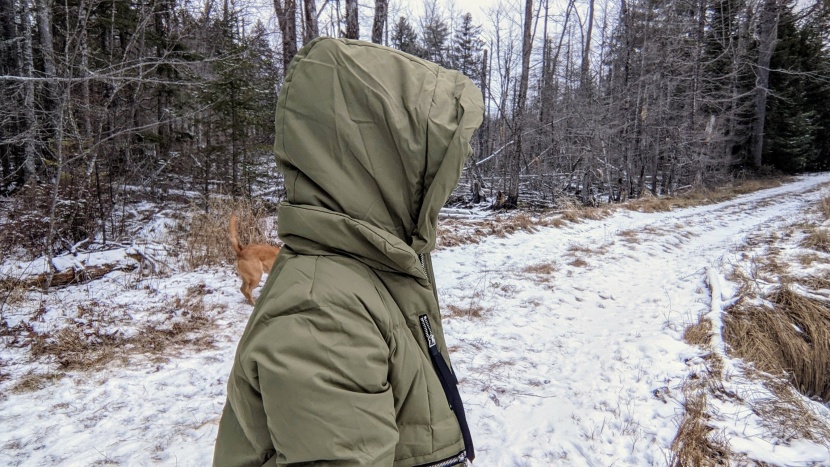 orolay thickened down - the roomy hood blocks gusts of wind from the side, even without a...