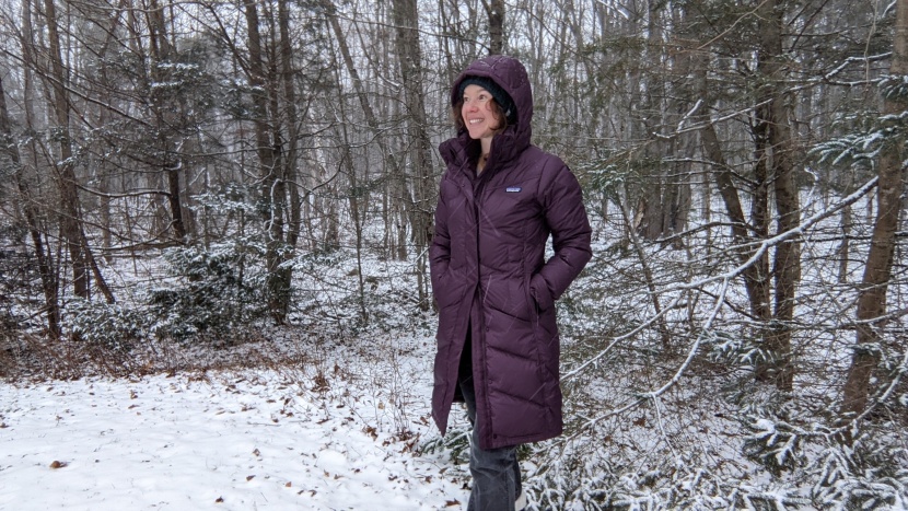 while it works for walks in the woods, the down with it parka is...