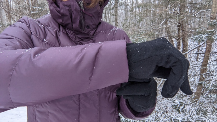 the sleeves end right at the wrist, but we wish there were an...