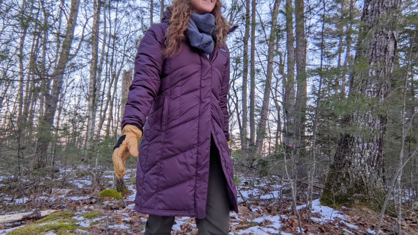 winter jacket womens - angled baffles create a slimming effect for the patagonia down with...
