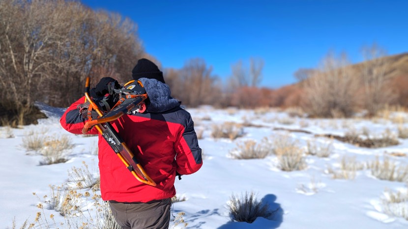 wantdo waterproof snow jacket - heading home after tromping through the snow.