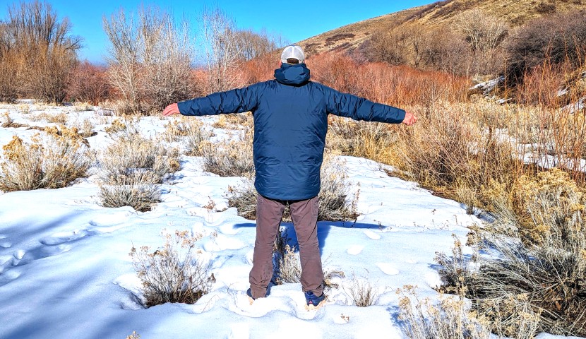 we did like the extra coattail in the back, which hung down over the...