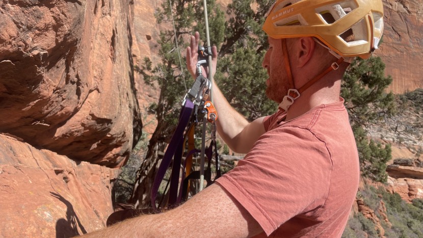 ascender - though it took a bit of practice, we were eventually able to clip...