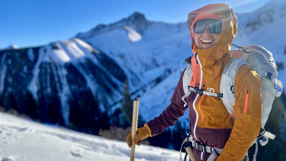 Ortovox Ortler 3L - Women's Review (The hood of the Ortler provided maximum movement and stretch while keeping us protected.)