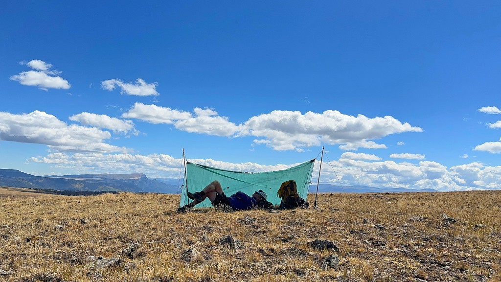 ultralight tent - there are many creative ways to use the hyperlite flat tarp. here...