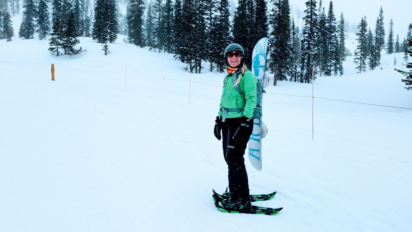 snowshoes womens - the large surface area of the leadville 29 glides through powder but...