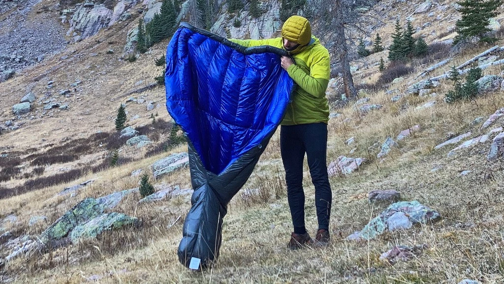 ultralight sleeping bag - the outdoor vitals stormloft has a combination of horizontal and...