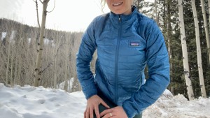 The Patagonia Nano Puff doesn't have a hood, so it weighs slightly...