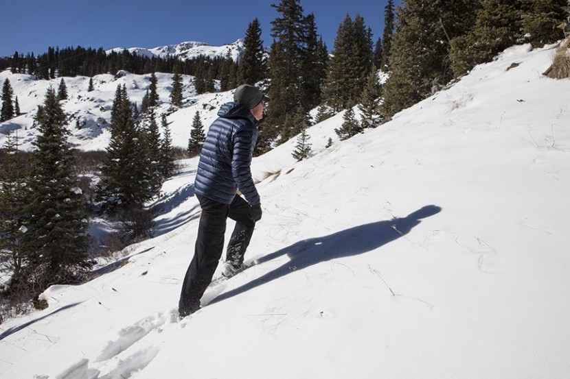 snowshoeing is a great way to travel cross country through the snow...