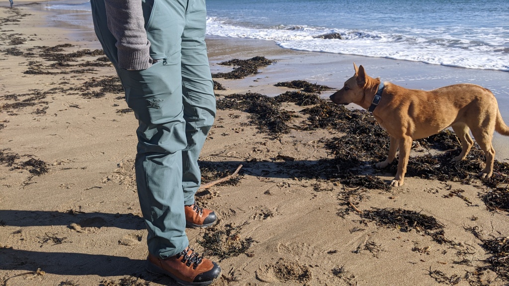 arc'teryx gamma pant for women - a zippered side pocket is large enough to comfortably carry your...