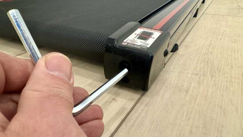 sperax walking pad treadmill - centering the belt isn&#039;t difficult, but the included tool is the...