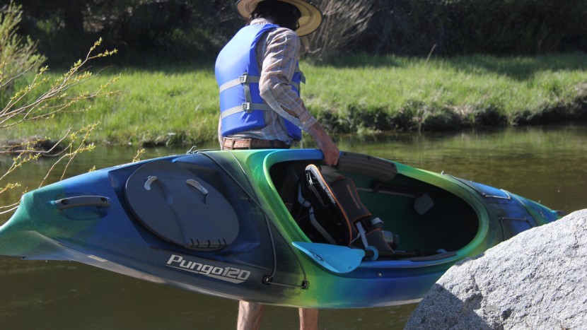 wilderness systems pungo 120 - though you can carry this kayak alone, it&#039;s easier as a two-person...