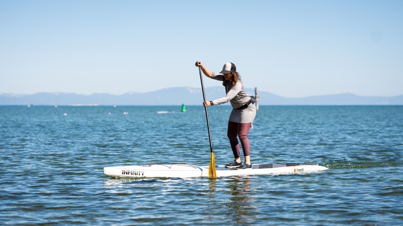 hard paddleboard - the hull shape of the e-ticket has a gentle concave that starts in...