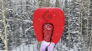 The Black Diamond Jetforce Pro quickly inflates a 200 L airbag, the...