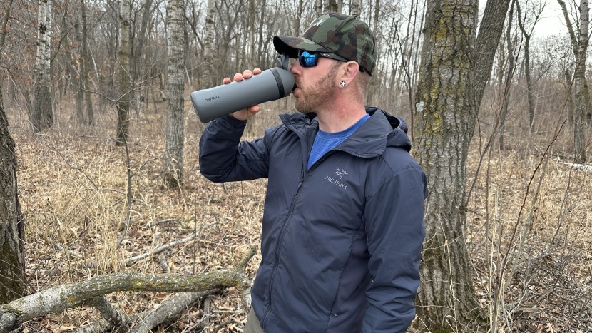 insulated jacket - the atom hoody performs as a breathable jacket for climbing, hiking...