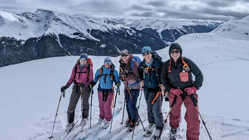 avalanche airbag - comparing and contrasting different airbags while skiing on red...