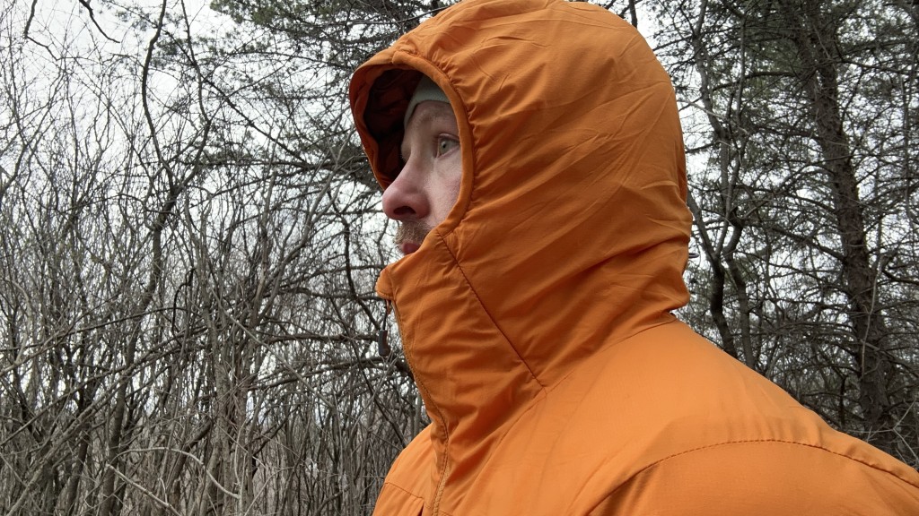 insulated jacket - this insulated hood includes a stiffened peak to help protect your...