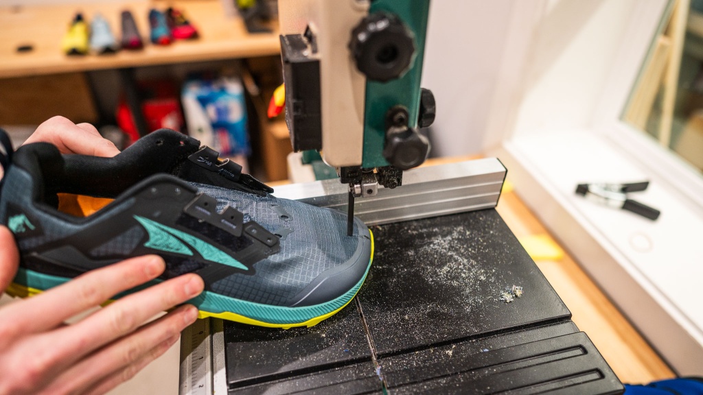altra lone peak 8 - we don't just test the shoe in the field, here our in-house lab team...