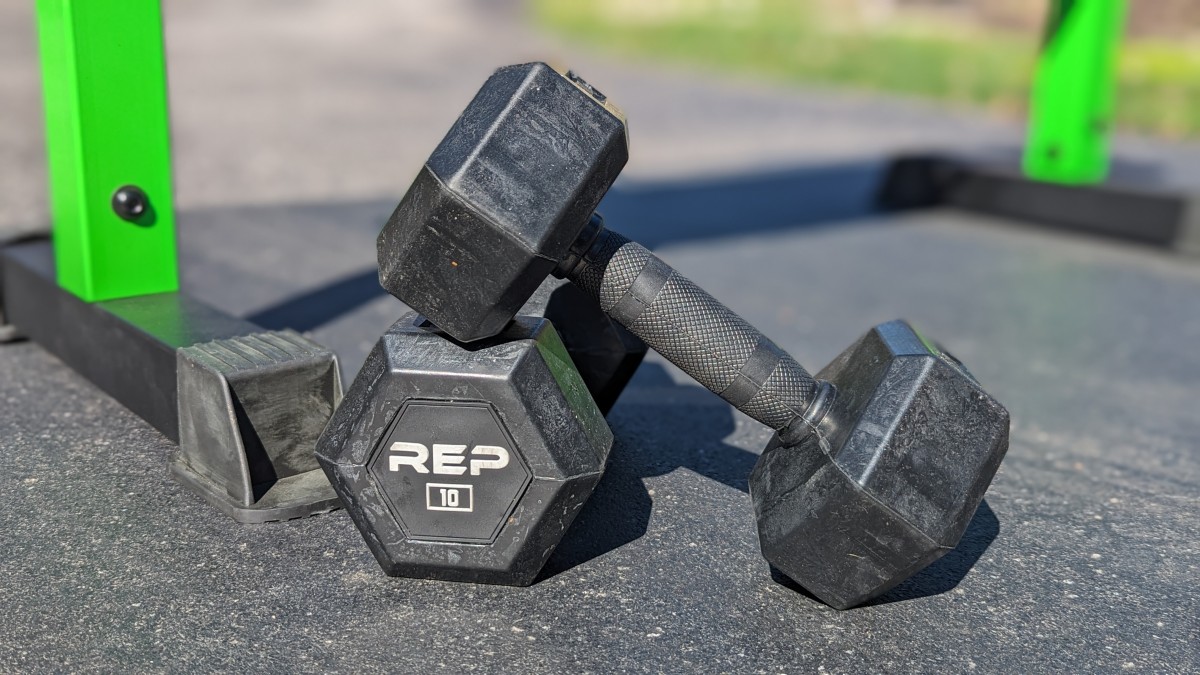 rep rubber coated hex dumbbell review