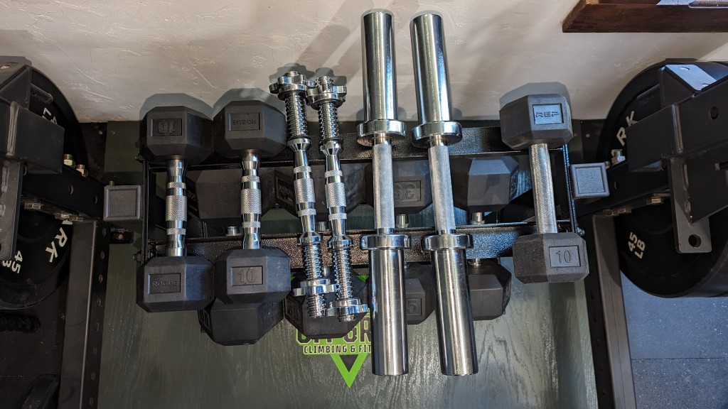 dumbbells - loadable handles take up a lot more storage space length wise than...