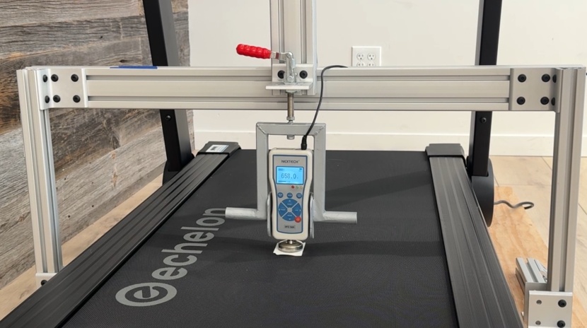 treadmill - using a custom-built jig and digital force meter, we're able to...