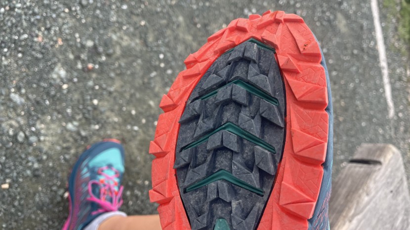 la sportiva jackal ii for women - the sharp edges of the jackal's 5.6 mm lugs bite down hard onto...