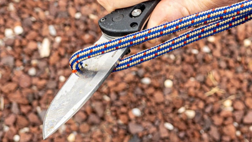 pocket knife - although you&#039;ll find a super-sharp factory edge on the benchmade...