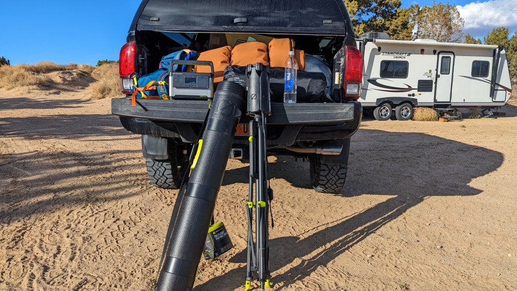 goal zero skylight - a comparison photo showing the size of the skylight and its carrying...