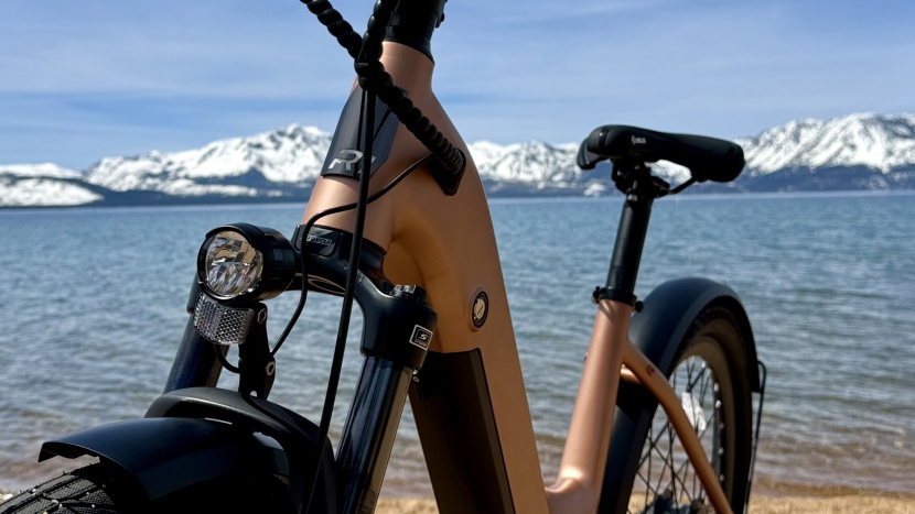 the 60 lux headlight is controlled through the bike's main display...