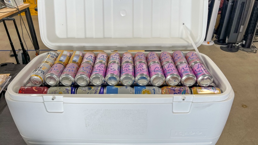 cooler - the capacity of the 18-pound igloo polar 120 is enormous. we had no...