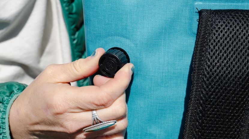 soft cooler - the icemule jaunt&#039;s air valve allows you to remove air to flatten it...