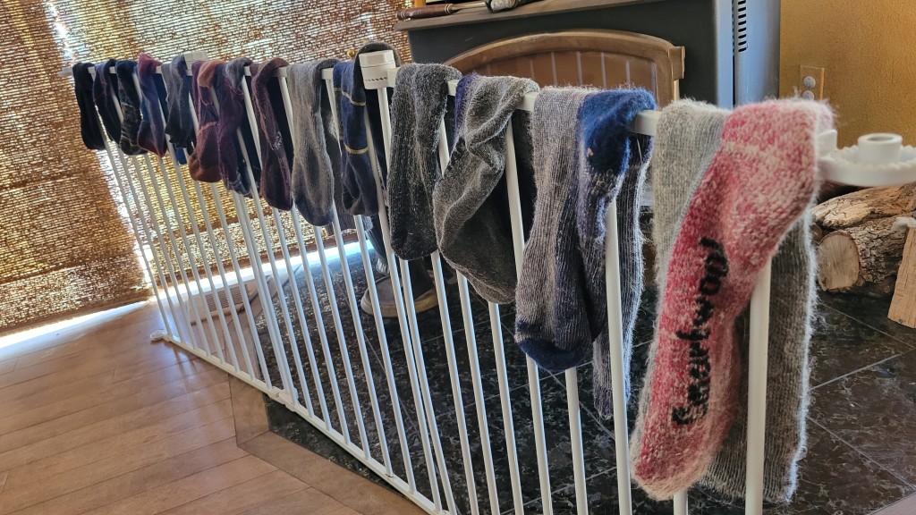 hiking socks - our side-by-side drying test is key to assessing moisture management...