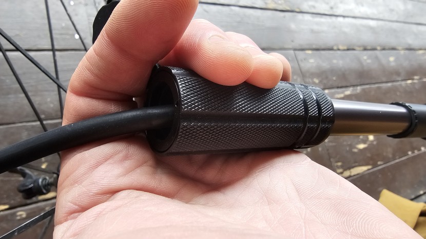 frame pump - the silca tattico mini has a sharp edge that dug into our hand with...