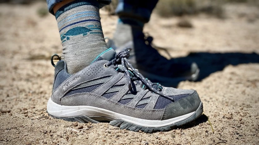 Columbia Transverse Hike waterproof hiking shoes showing ankle padding and midsole support