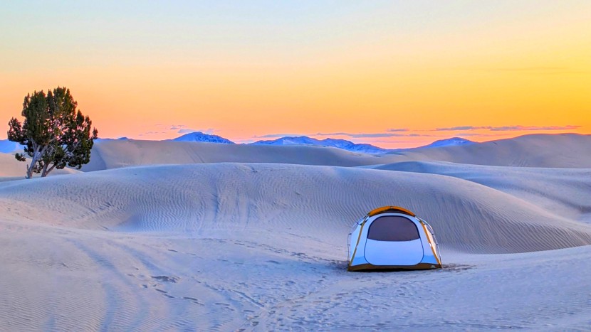 rei co-op base camp 6 - chilling with our fly down. we loved the option of sleeping in our...