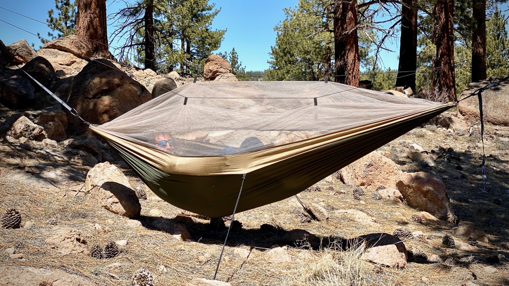 hammock - our testers found the feet positioned slightly above the head...