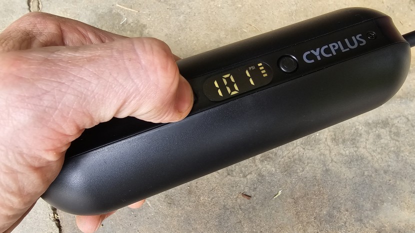 cycplus electric - when it comes time to inflate, just use the +/- buttons on the...