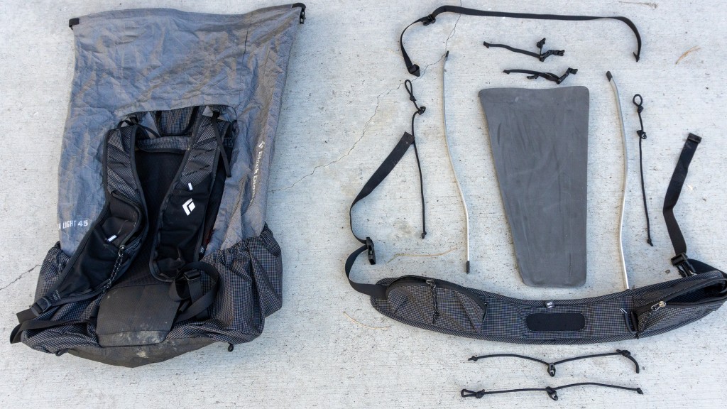 black diamond beta light 45 - many components of the black diamond beta light 45 can be stripped...