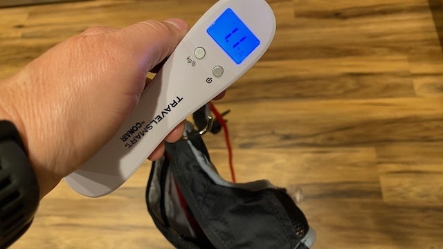 hydration pack - each pack is carefully weighed on a handheld luggage or kitchen scale.