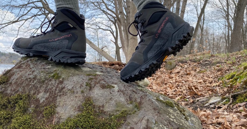 la sportiva nucleo high ii gtx - a reasonably stiff upper and heel guard did a nice job of keeping...